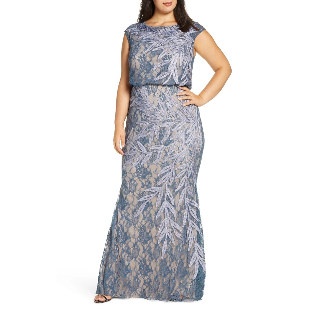 NEW JS Collections Soutache Lace Blouson Gown 20W